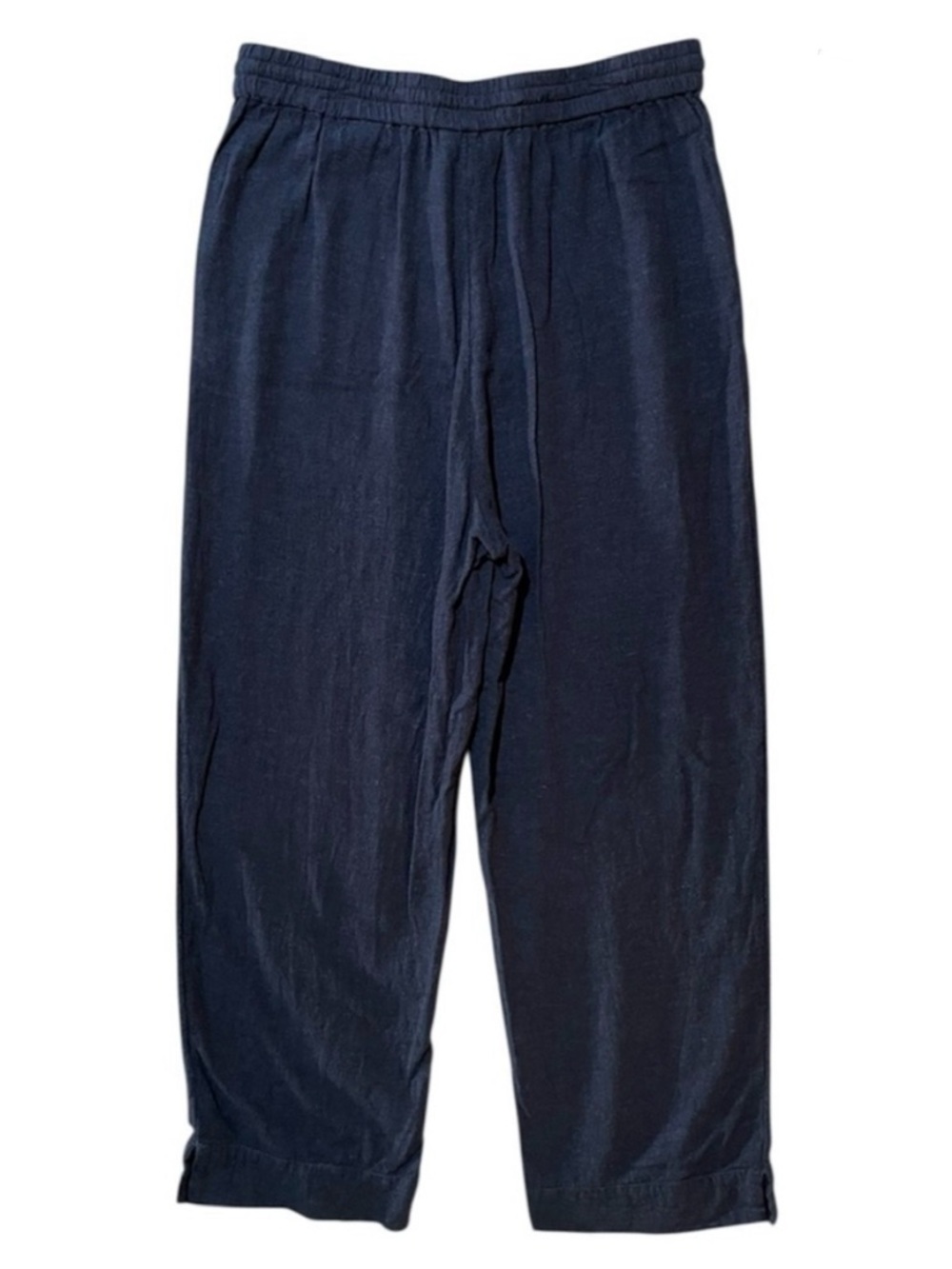 BANANA REPUBLIC High Rise Linen Blend Pull On Navy Blue Pant Medium - Picture 6 of 10